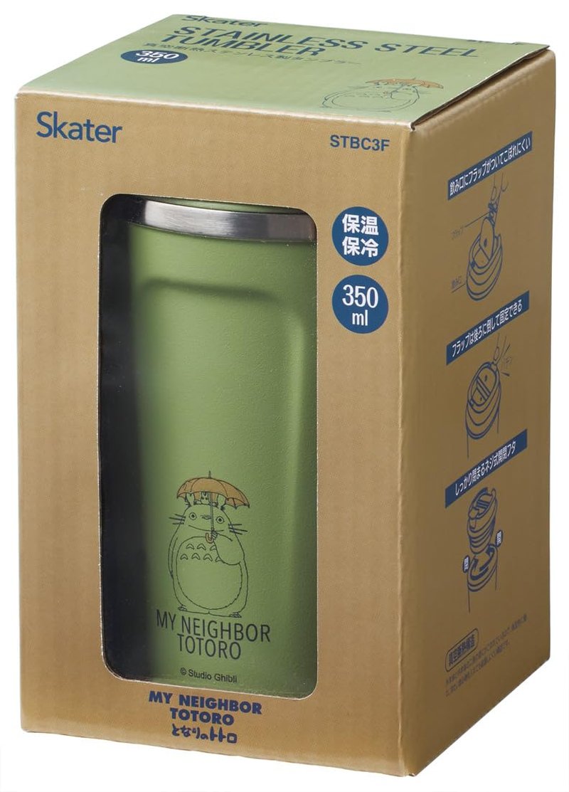 Skater STBC3F-A Vacuum Stainless Steel Insulated Coffee Tumbler, Small, 11.8 fl oz (350 ml), My Neighbor Totoro Ghibli