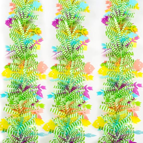 33ft Pastel Easter Tinsel Garland - Glittery Spring Holiday Decor