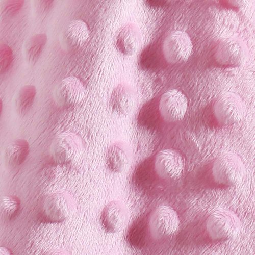 CREVENT Baby Security Blanket - Soft Minky Dot & Sherpa Backing | Pink Bear Lovey for Newborns