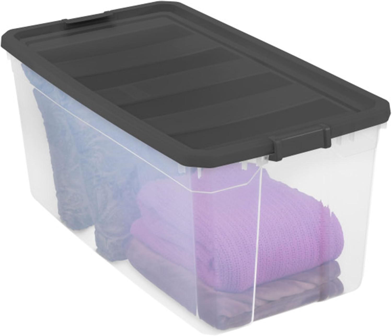 Sterilite Modular Stacker Box Set - Durable Clear Plastic Storage Bins with Latching Lids | 200 Quart, Stackable Organizers for Home & Office