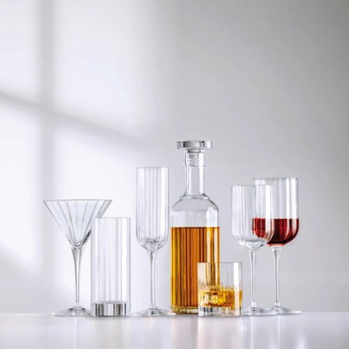 Luigi Bormioli Bach 11.25 oz Double Old Fashioned Glasses - Set of 4 Durable Lead-Free SON.hyx Crystal Drinkware, Titanium Reinforced, Made in Italy, Dishwasher Safe Bar Glassware