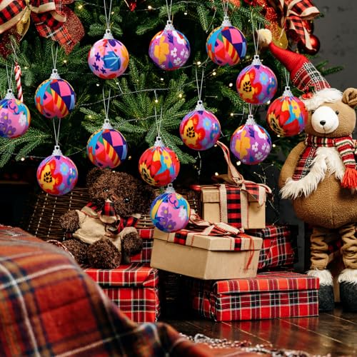 Soulchen 12 Pcs Mexican Christmas Ornaments Bulk Talavera Holiday Decor