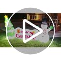 PTS 10ft Inflatable Christmas Snowman with Tree, LED Lights - Outdoor Yard Decor