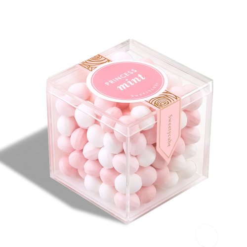 LOVPLAY Acrylic Box Clear Display Box with Lid 48 Pack Acrylic Square Cube Candy Container Small Plastic Storage for Candy Pill and Tiny Jewelry