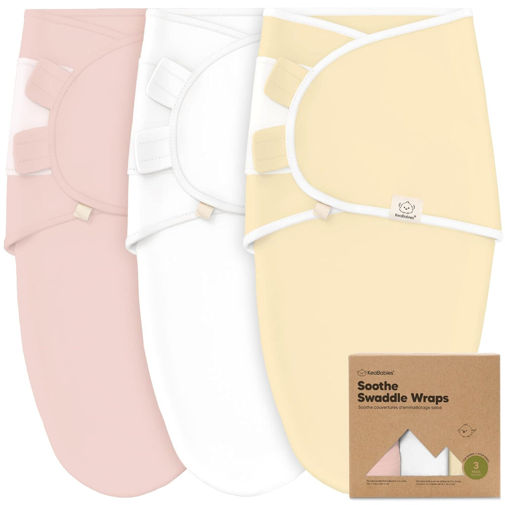 Skiennix Organic Baby Swaddle Sleep Sacks - Soft & Snug for Newborns 0-3 Months | 3-Pack in Daffodil