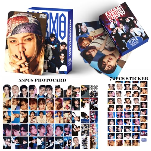 127-Piece Album Photocard and Sticker Set - Collectible Photo Cards