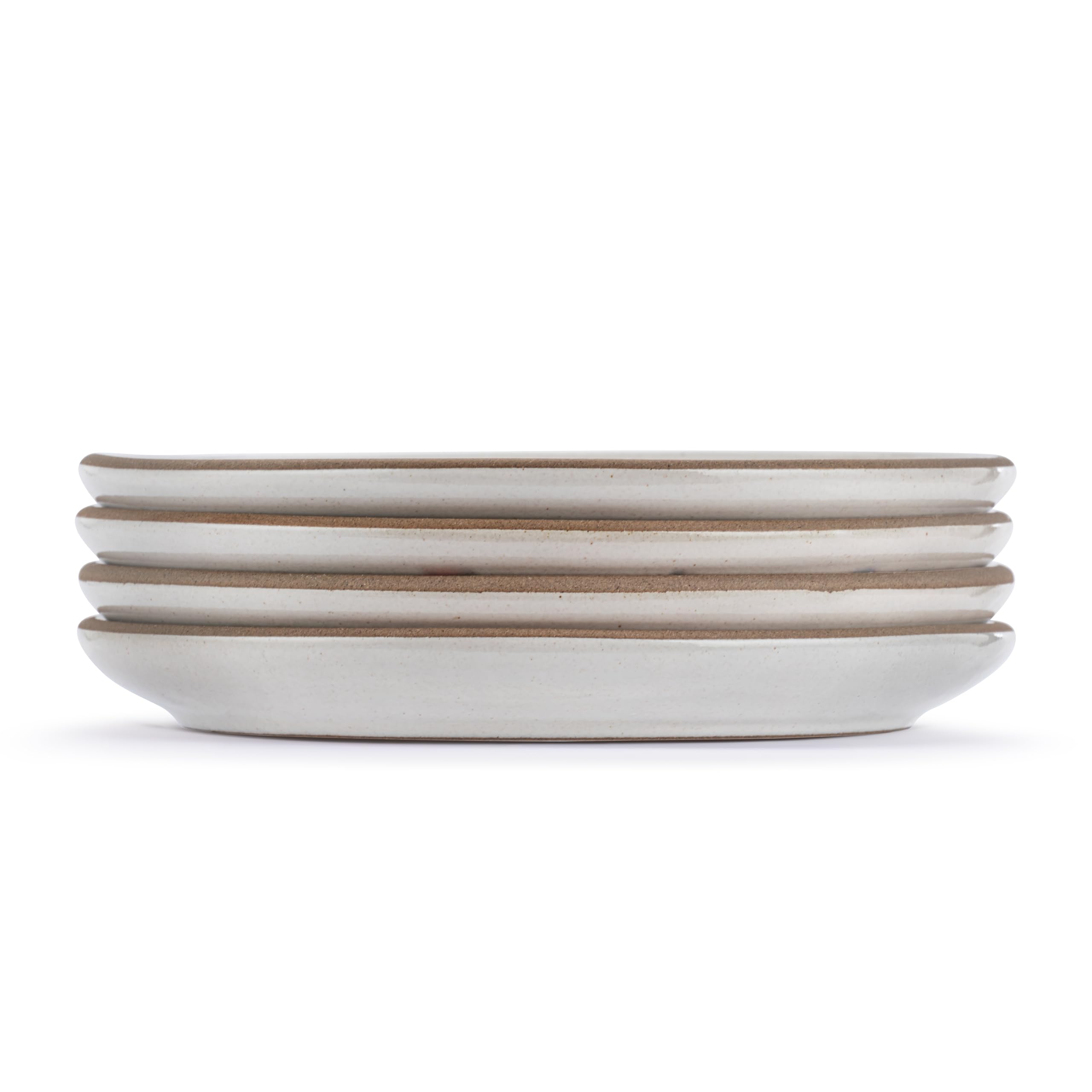 DEMDACO Dean Crouser Collection Red Watercolor Cardinal 6.5 inch Stoneware Appetizer Plates Set of 4