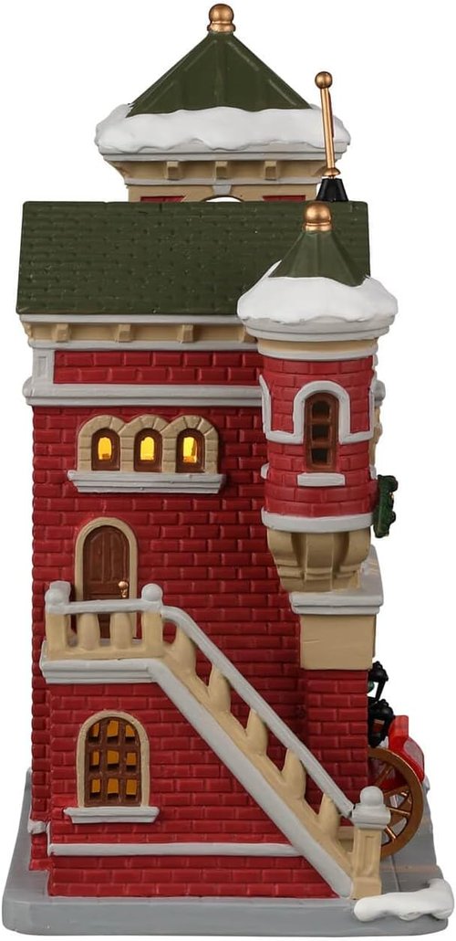 Lemax Union Fire Co. #25885 - Detailed Collectible Firehouse Decoration | Perfect for Holiday Displays
