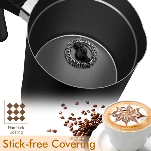 Milk Frother, Electric Milk Frother & Steamer for Latte, Cappuccino, Hot Chocolate, Automatic Milk Foamer with Hot and Cold Milk Functionality, Stainless Steel, Strix Control (silver)