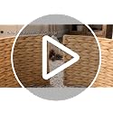 DUMOS 42 Inch Woven Christmas Tree Collar, Water Hyacinth, Natural