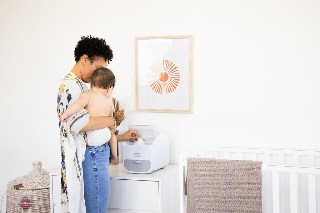 Ubbi Portable Diaper Changing Station - Diaper Storage Caddy Organizer with Folding Mat | Gray