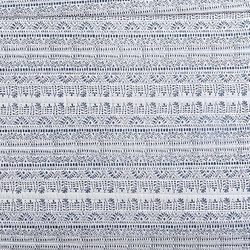 Coastal Style Twin XL Quilt Set - White & Blue Cotton, Oeko-TEX
