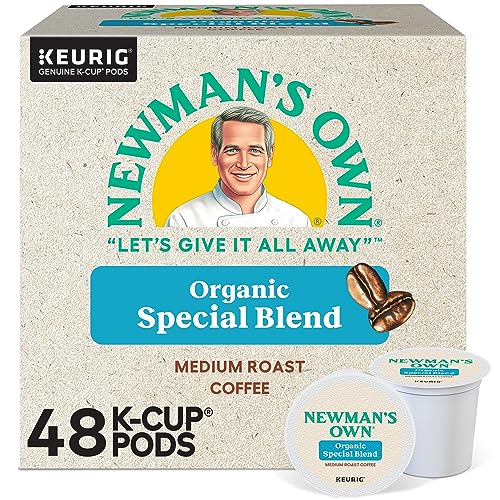 Newman's Own Organic Special Blend Medium Roast Coffee Pods, 48 Count