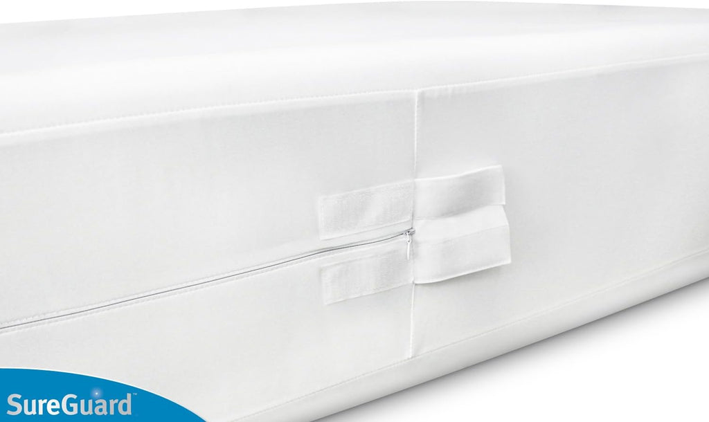 SureGuard Queen Size Box Spring Encasement - 100% Waterproof & Bed Bug Proof | Hypoallergenic Six-Sided Cover