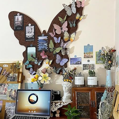 Butterfly Felt Bulletin Board 48x24 Inch - Decorative Pin Board Set