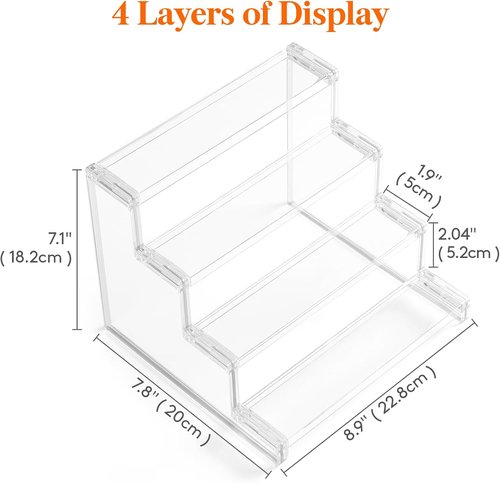 Lifewit Perfume Organizer - Clear Makeup Display Shelf for Vanity & Bathroom Counter | 23 cm (9")