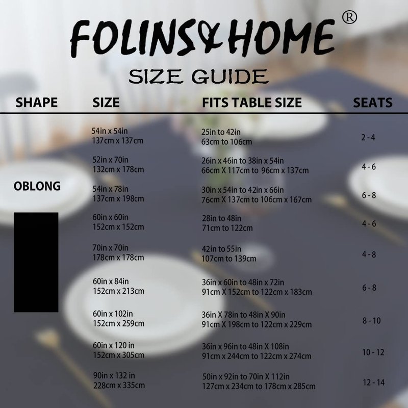 FOLINS&HOME Navy Blue Square Tablecloth Wrinkle Free Waterproof Polyester Table Cloths Spillproof Heavy Duty and Washable Table Cover for Party, Banquet, Indoor & Outdoor-Rectangle/Oblong 54 x 54 inch