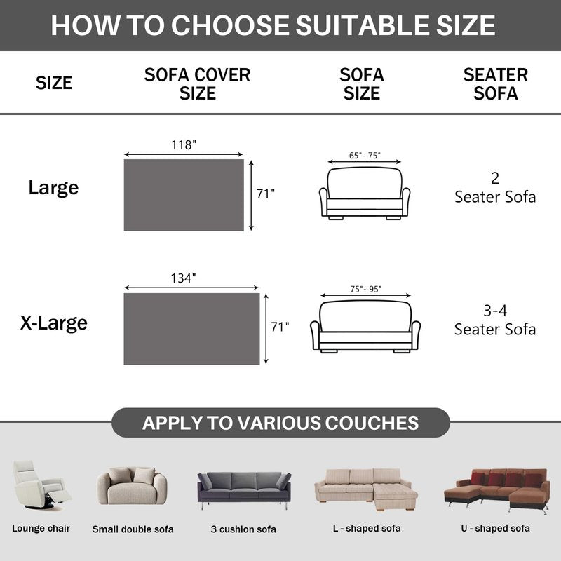 Foreate Fuzzy Plush Sofa Covers, Faux Fur Couch Cover for 3 Cushion Couch Sofa, Sectional Couch Cover, Warm L Shaped Sofa Slipcovers for Dogs, Cats (Dark Grey, 71" x 118")
