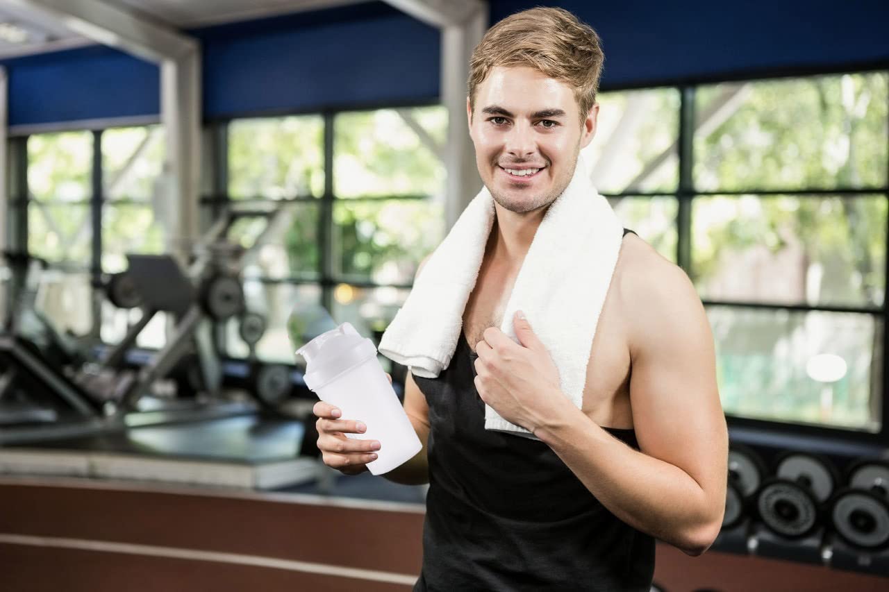 ANNAKIKI Shaker Bottle Protein Shakes and 13.5-OZ/400ml Shaker-Bottle with Whisk Balls,BPA-FREEE plastic (Orange+Green(2PCS))