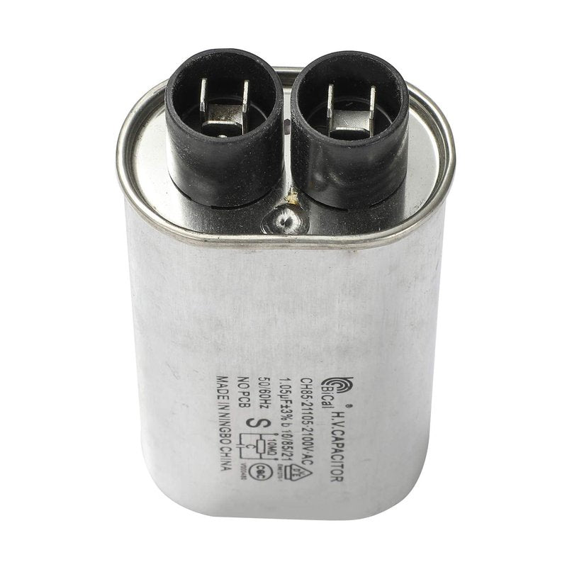 BlueNatHxRPR 3 Leaf-Quick Terminals 1/4 in 1.05 MFD uF Universal Microwave Capacitor Compatible for Whirlpool W10850446 W10138798 13QBP21105 and Others