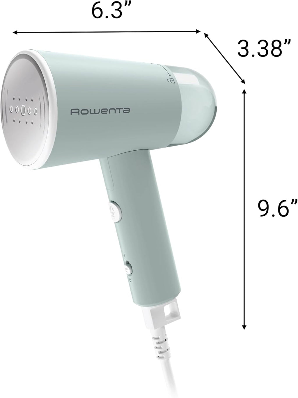 Rowenta Mini Travel Steamer - Portable Handheld Clothes Steamer, 1100 Watts, 2.3 Oz Tank, Green