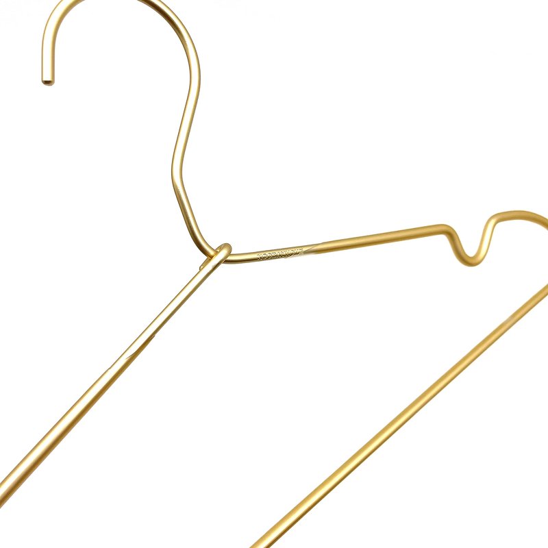 Koobay Premium Clothes Hangers 16.5" Metal Gold Coat Hangers Non Slip Hook Laundry Wire Suits Shirt Hangers Save Space Closet Storage Pants Hanger 30Pack