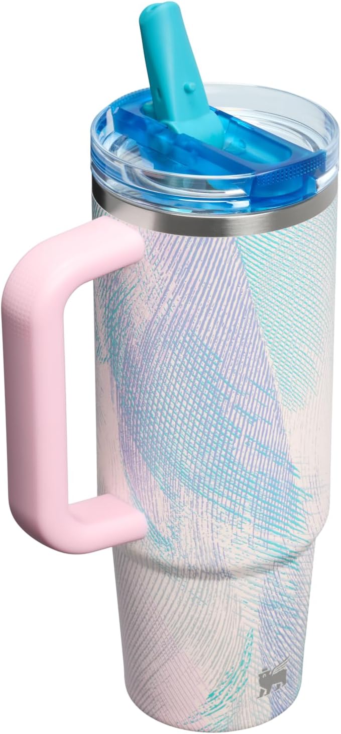 STANLEY Quencher ProTour 30 oz Tumbler - Leakproof Lid, Built-In Straw & Handle | Insulated, BPA-Free | Sea Glass Plume