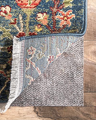 Non-Slip Area Rug Pad for Hardwood Floors - 4' x 6' Grey Cushioning Pad