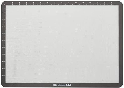 KitchenAid Silicone Baking Mat - Large 12x17-Inch Size for Easy Baking and Cleanup | Gray
