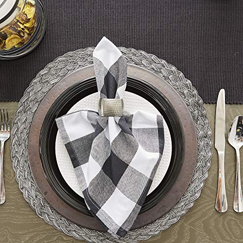 DII Black 13x72 Inch Ribbed Cotton Table Runner for Dining Tables
