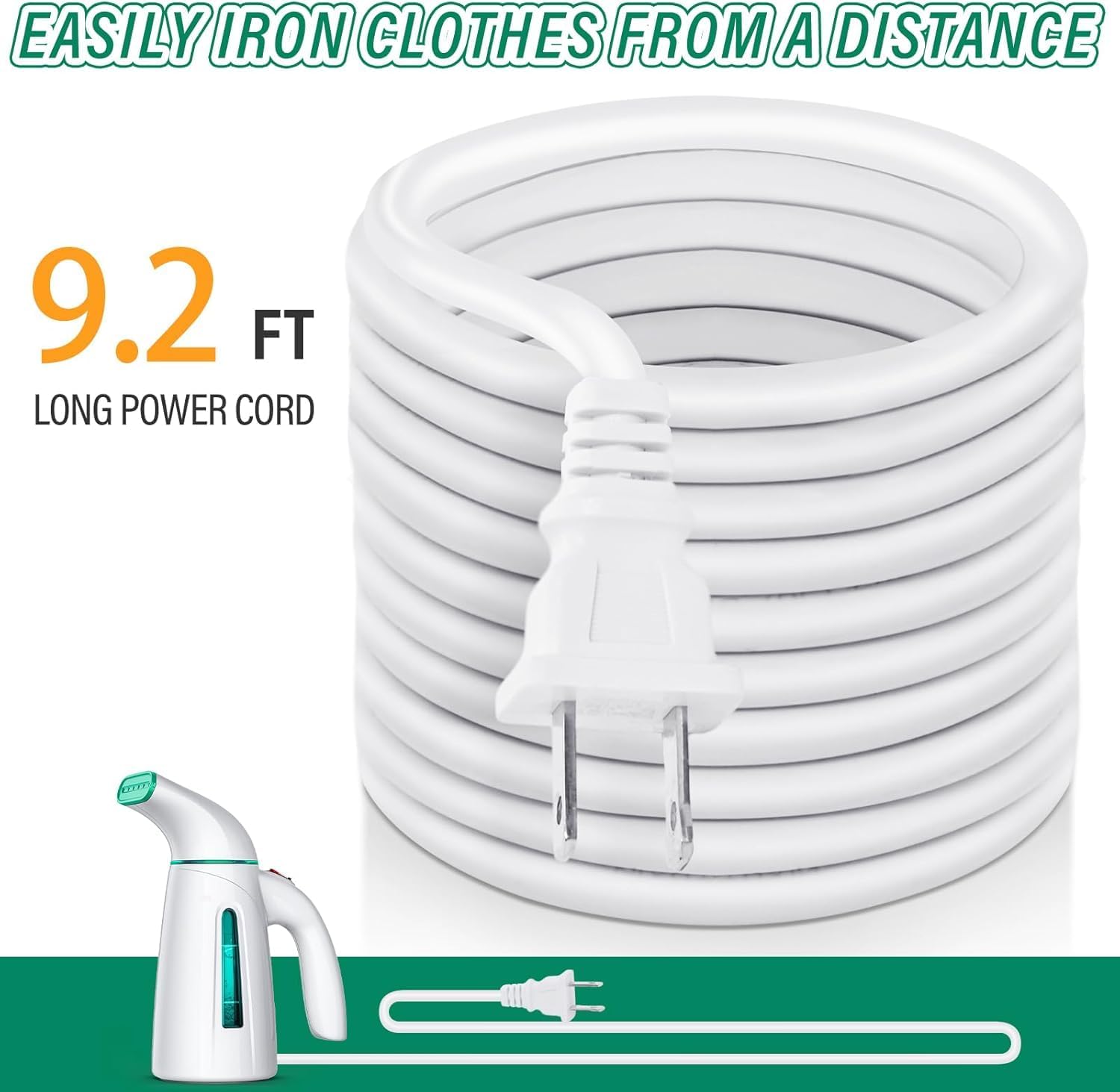 OGHom Handheld Clothing Steamer - 700W Portable Travel Steam Iron with 240ml Capacity (Teal)