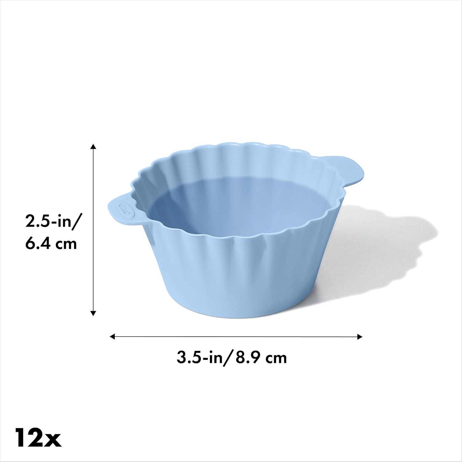 OXO Good Grips Silicone Baking Cups - Reusable, BPA-Free, Non-Stick | Pack of 12 Muffin & Cupcake Liners