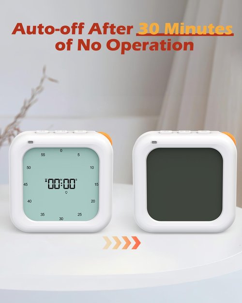 PENTASPI Visual Timer for Kids, 60 Minutes Countdown Kids Timer Visual, Classroom Digital Timer, Teaching Time Management Tool Silent Operation for Homeschool Supplies Study Kids Adults Office Kitchen
