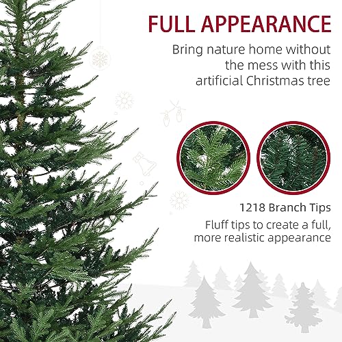7.5 Foot Artificial Christmas Tree - Realistic Nordic Pine, 1218 Tips