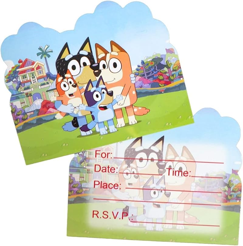 20-Piece Children Party Invitation Cards, Fill-in Birthday Invites