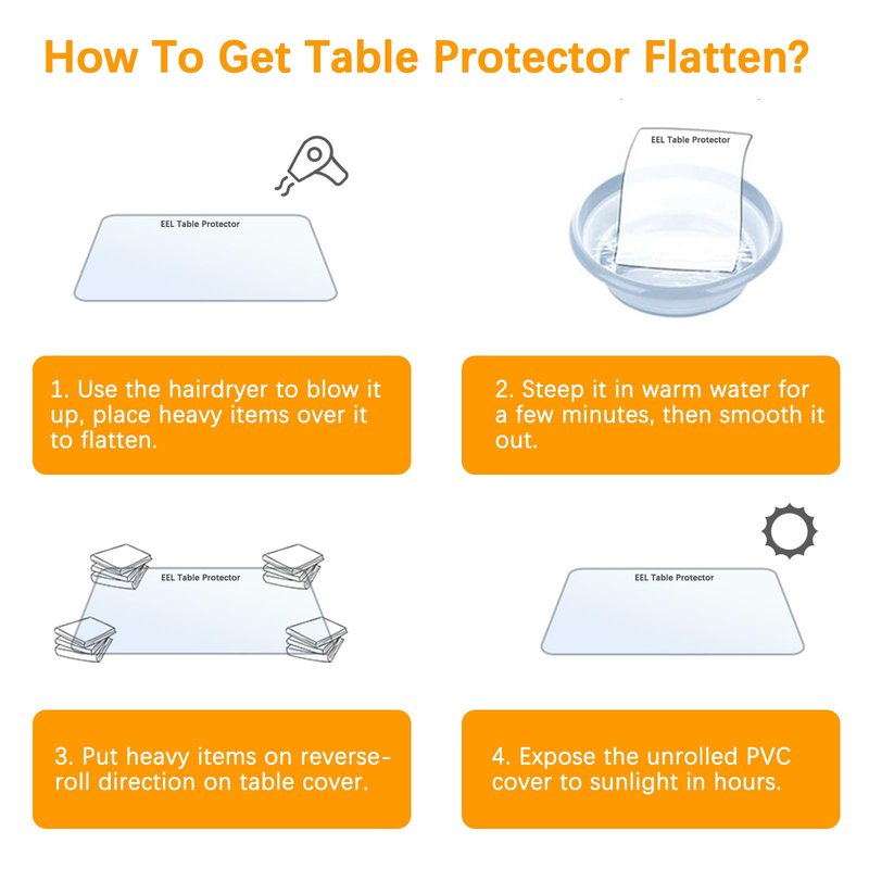 28 x 120 " Clear Plastic Dining Table Protector Tablecloth Desk Pad Mat Wooden Furniture Coffee End Bar Pub Banquet Dinner Table Cloth Top Protection Countertop Cover Waterproof Rectangular PVC Vinyl