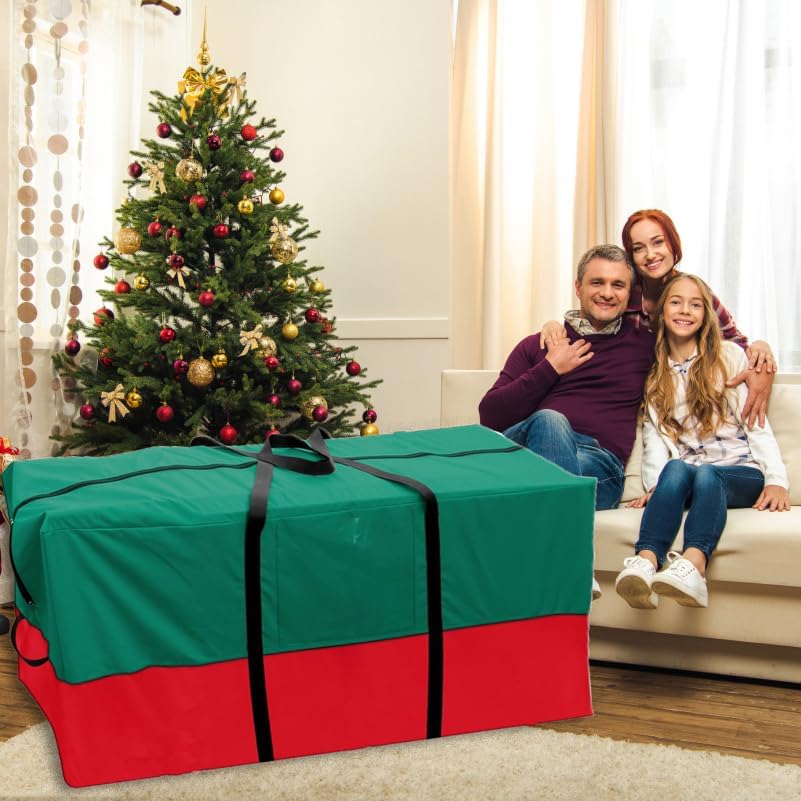 Skiennix Christmas Tree Storage Bag - Fits Up to 10 Ft Tall Trees | Heavy-Duty 600D Oxford Material with Reinforced Handles & Dual Zipper