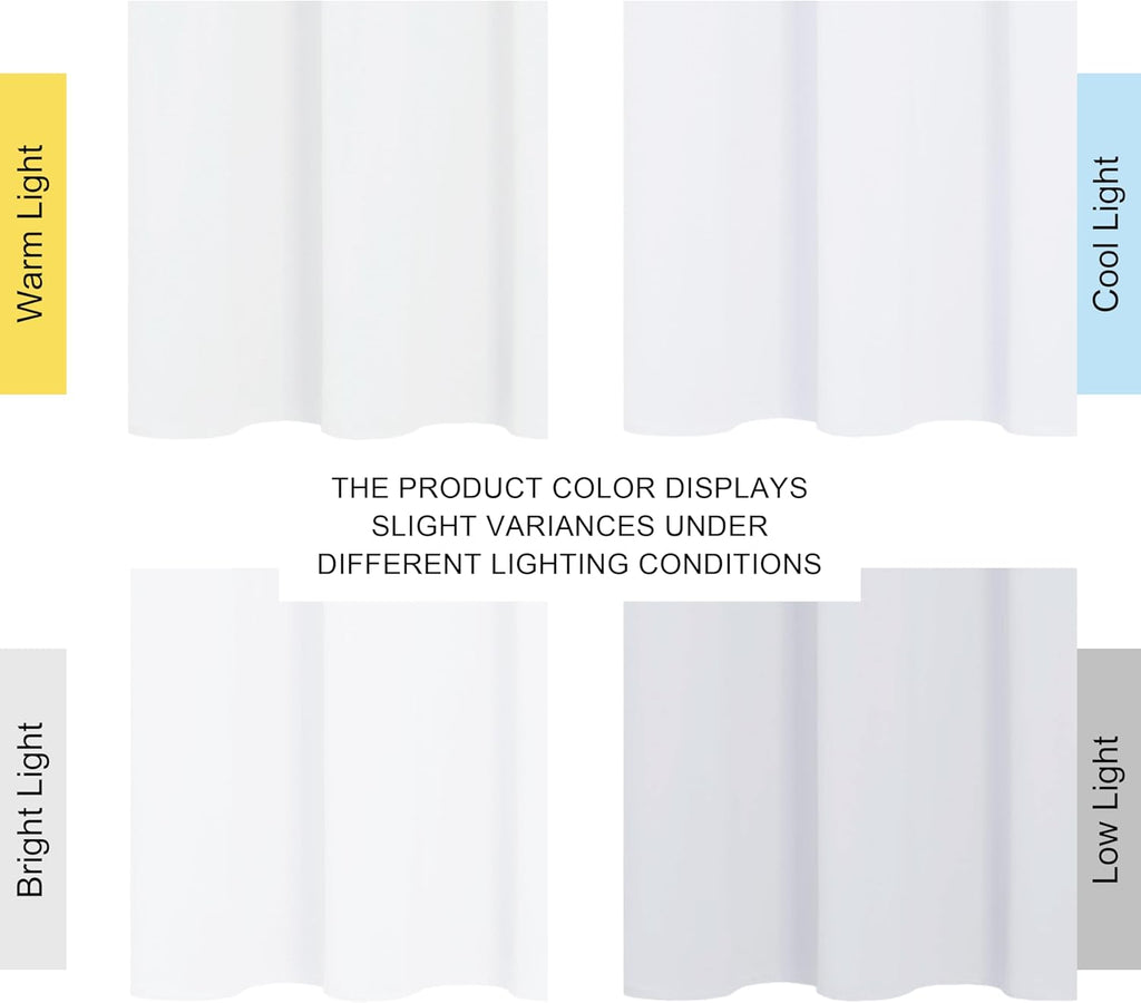 NICETOWN 100% Blackout Window Curtain Panels - Thermal Insulated Drapes, 84" Drop, White, 2 Pieces