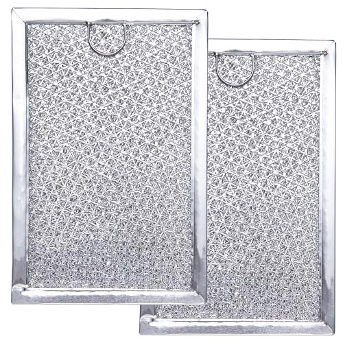 2-Pack Aluminum Mesh Microwave Grease Filter Replacement, 7.64 x 5.12 Inches