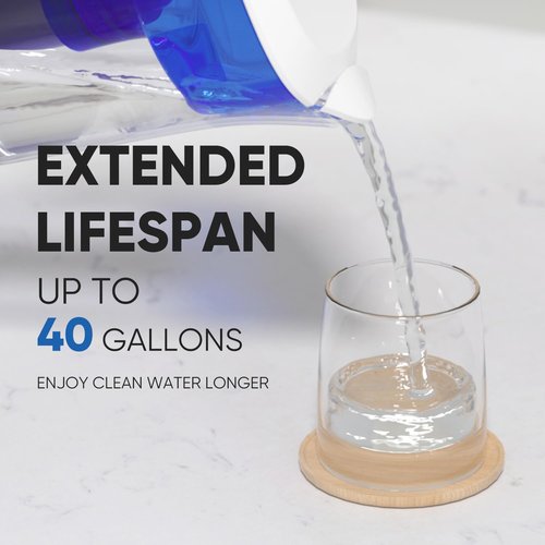 PUREPLUS JFC900Z Pitcher Water Filter Replacement for Pur PPF900Z, PPF951K, PPT700W, CR-1100C, DS-1800Z, CR-6000C, PPT711W, PPT711, PPT710W, PPT111W, PPT111R Pitchers and Dispensers, 4PACK