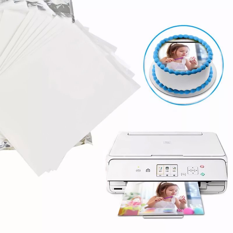 CRANBOLY 25 pcs Edible Paper 11.7" x 8.3" A4 Frosting Sheets Icing Sheets for Cakes Printable Sugar Sheets Edible Paper Cake Edible Sheets in Resealable Packaging for Cake Toppers