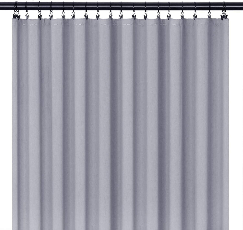 SPLF Metal Curtain Rings - 36 Pack Heavy-Duty Rustproof Clips | 1.22 Inch Interior Diameter, Black