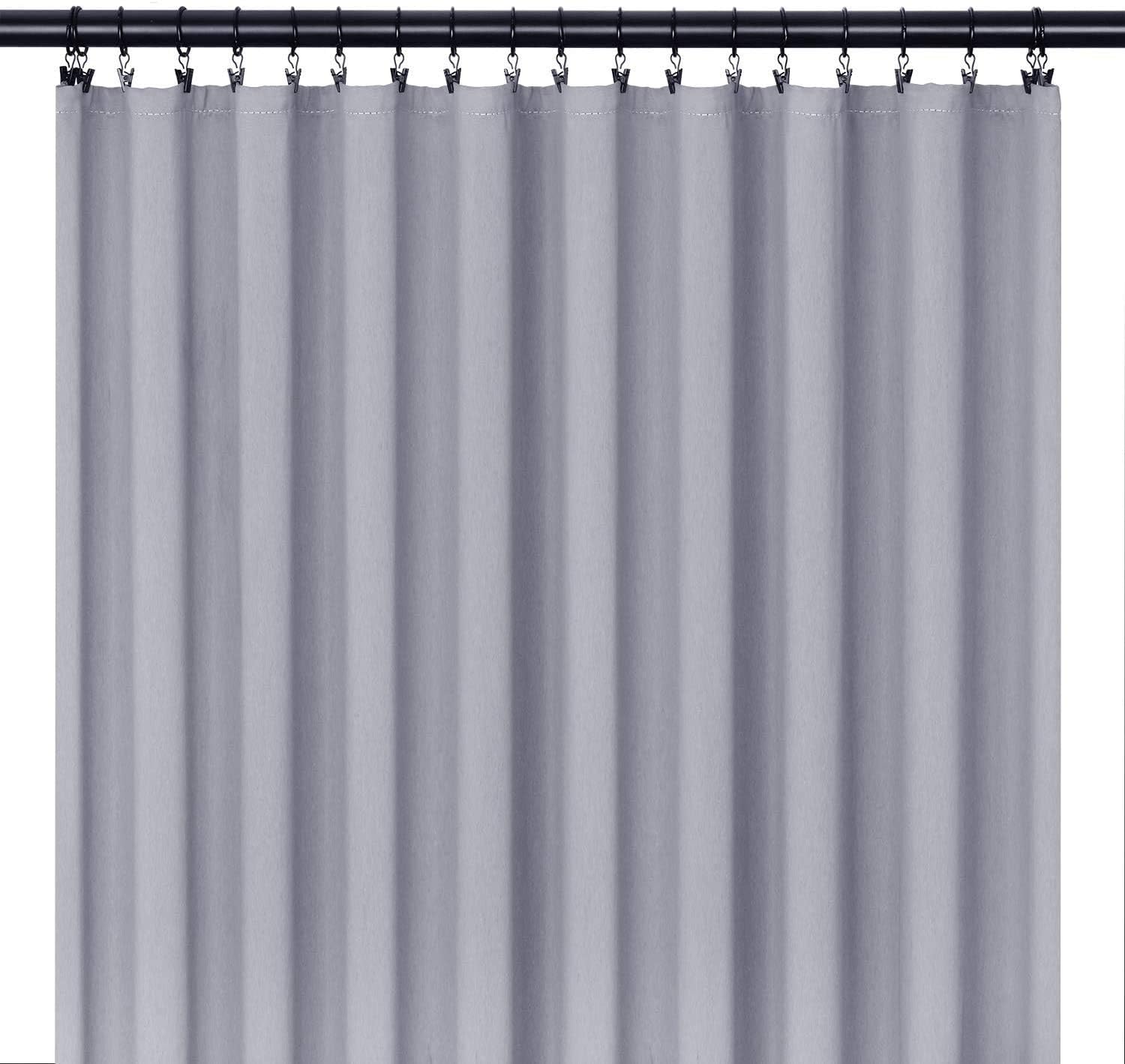 SPLF Metal Curtain Rings - 36 Pack Heavy-Duty Rustproof Clips | 1.22 Inch Interior Diameter, Black