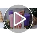 Christmas Advent Wreath Candle Holder with 5 Candles - Rustic Holiday Decor