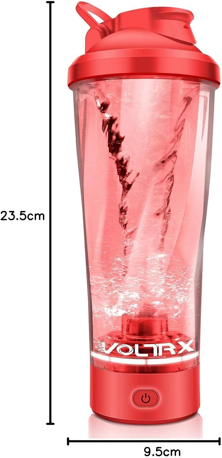 VOLTRX Premium Electric Protein Shaker Bottle, Made with Tritan - BPA Free - 24 oz Vortex Portable Mixer Cup/USB C Rechargeable Shaker Cups for Protein Shakes