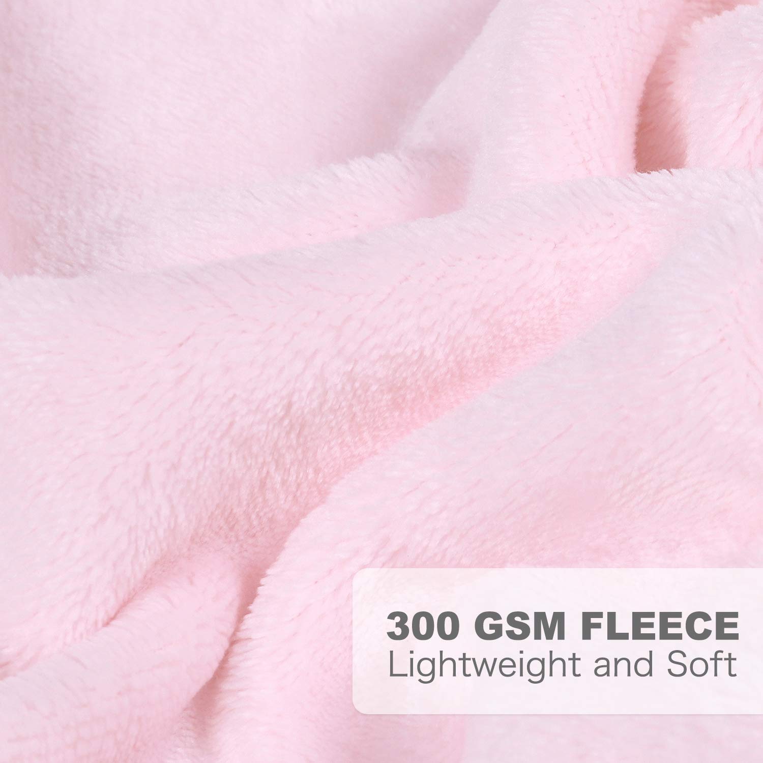 TILLYOU Toddler Flannel Blanket - Cozy Lightweight Baby Blanket for Crib & Stroller | 40x50 Inches, Pink