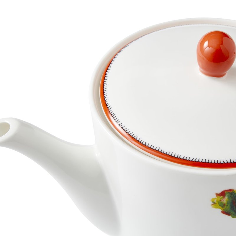 Spode Kit Kemp Doodle 32oz Teapot | Flower Power Tagline | Fine China | Dishwasher Safe | Elevate Your Afternoon Tea Experience | Perfect for Brewing and Serving Tea | Ideal Gift for Tea Enthusiasts