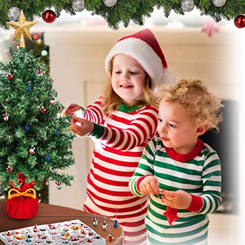 18-Inch Mini Christmas Tree with Star Treetop – Small Artificial Tree for Tabletop & Desk Decor