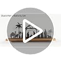 Metal Nativity Scene Tabletop Decoration with Wooden Base