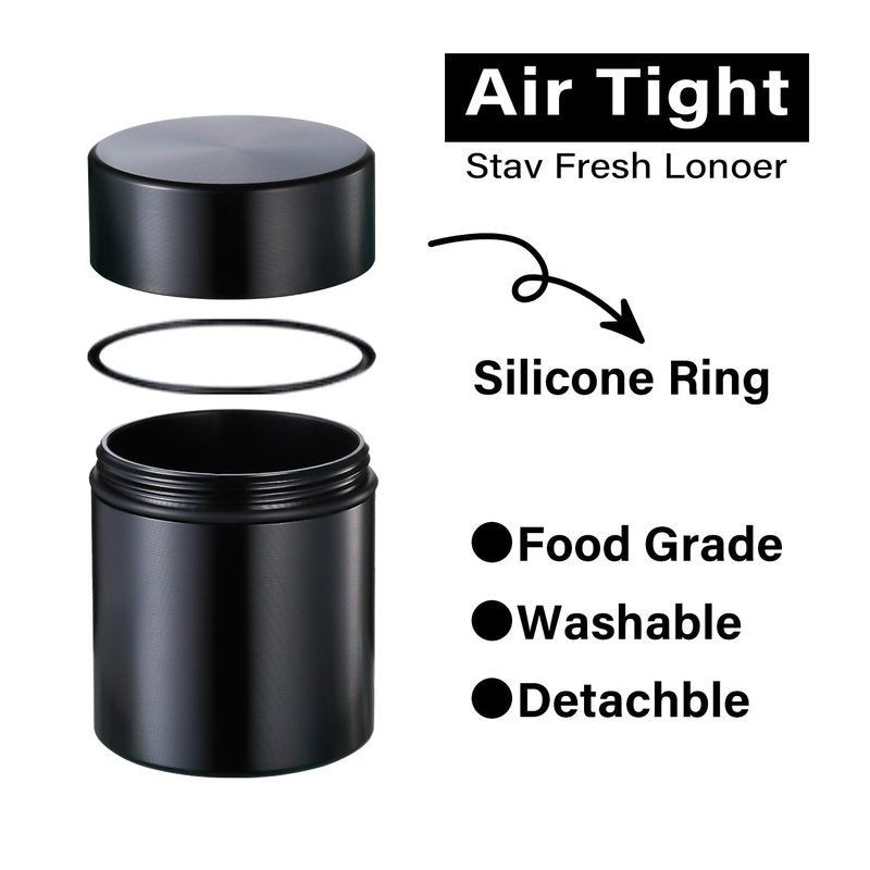 Honeypuff 26ML Stash Jar - Airtight Water Proof Smell Proof Ultraviolet Aluminum Herb Container Bottle With Rubbler Ring (Green-Purple)